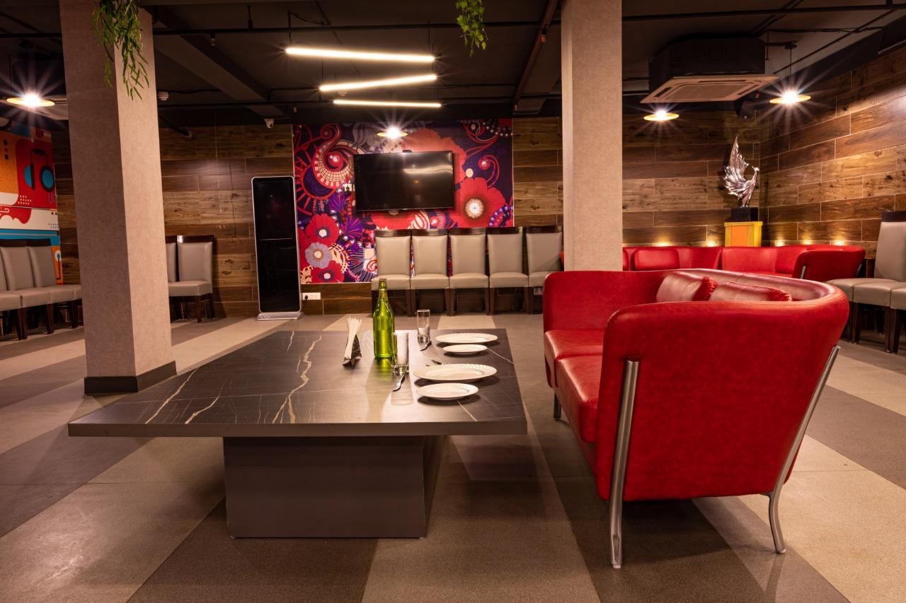 Khidmat Delhi dining area with wood paneling