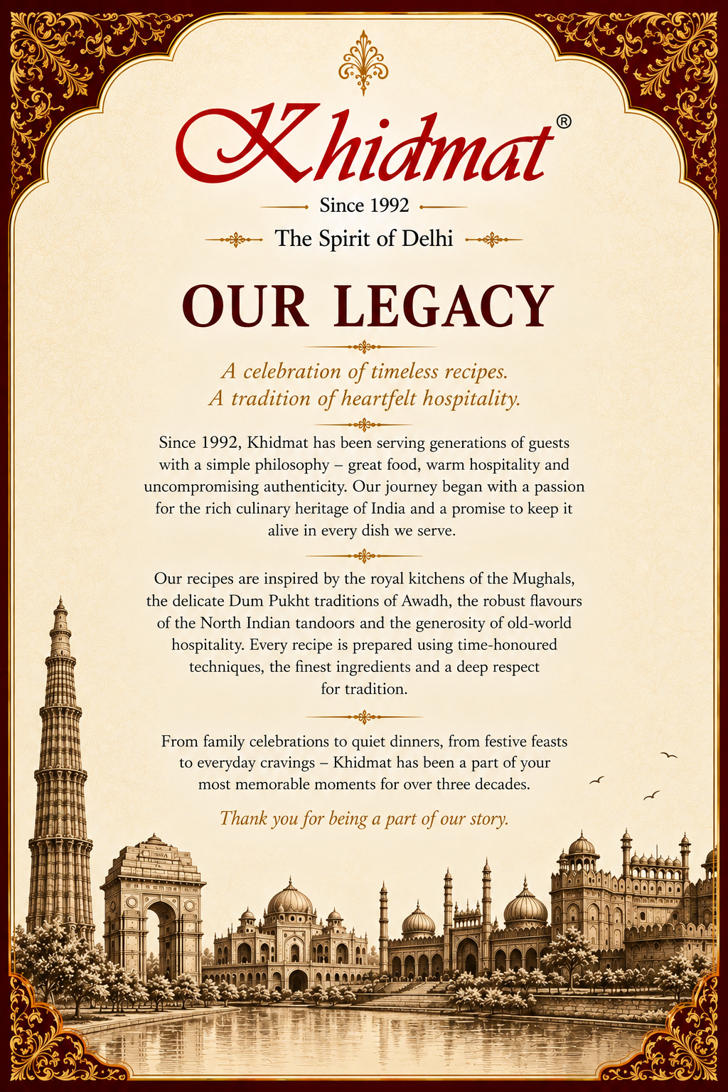 Khidmat Our Legacy original brand artwork